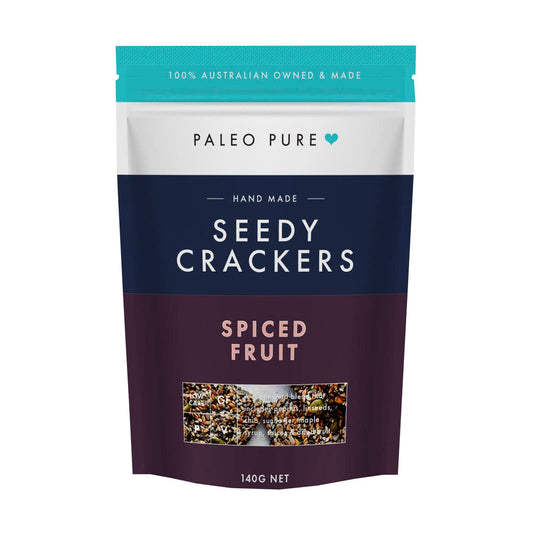 Paleo Pure Seedy Crackers Spiced Fruit - 140g