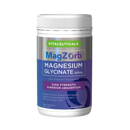 Vitaceuticals Magzorb Magnesium Glycinate Tablets 500mg - 100 pack