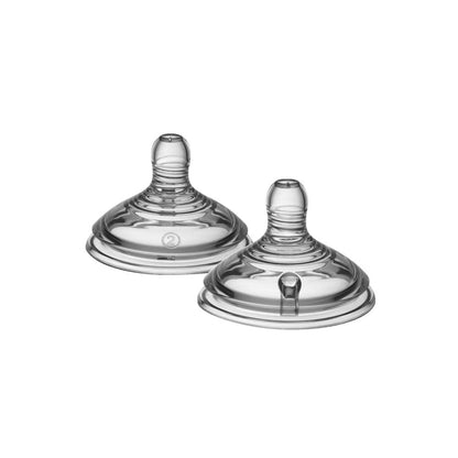 Tommee Tippee Natural Start Baby Bottle Teats Medium Flow 3Months+ - 2 pack