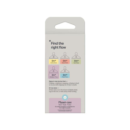 Tommee Tippee Natural Start Baby Bottle Teats Medium Flow 3Months+ - 2 pack