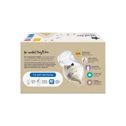 Tommee Tippee Baby Bottles Natural Start Anti-colic Bottle 260ml 0months+ - 3 pack
