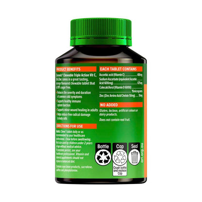 Cenovis Chewable Triple Action Vit C D And Zinc - 60 pack