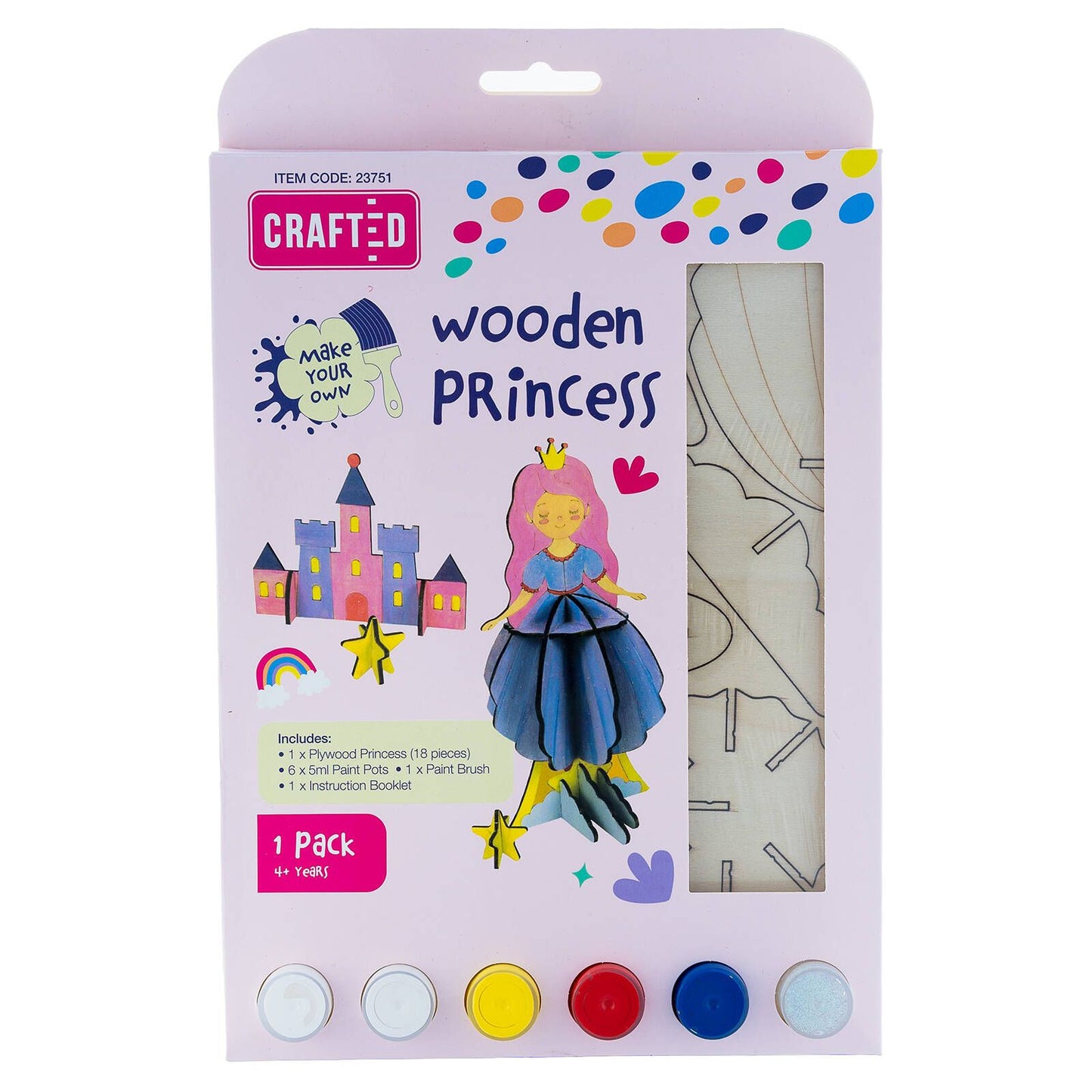 Crafted Princess Wooden Puzzle Kit - 18 Pieces - 195 x 305mm