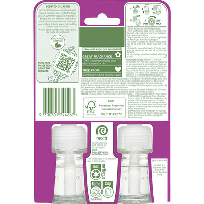 Air Wick Pure Cherry Blossom Plug-In Diffuser Refill 19mL x 2 pack