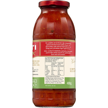 Mutti Sugo Semplice Pasta Sauce Basil 400g