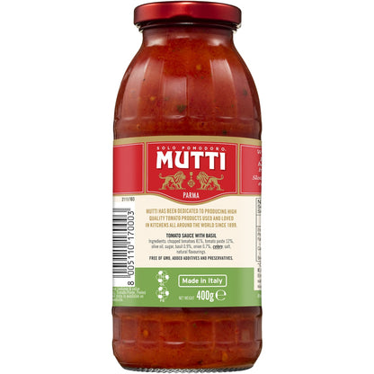 Mutti Sugo Semplice Pasta Sauce Basil 400g