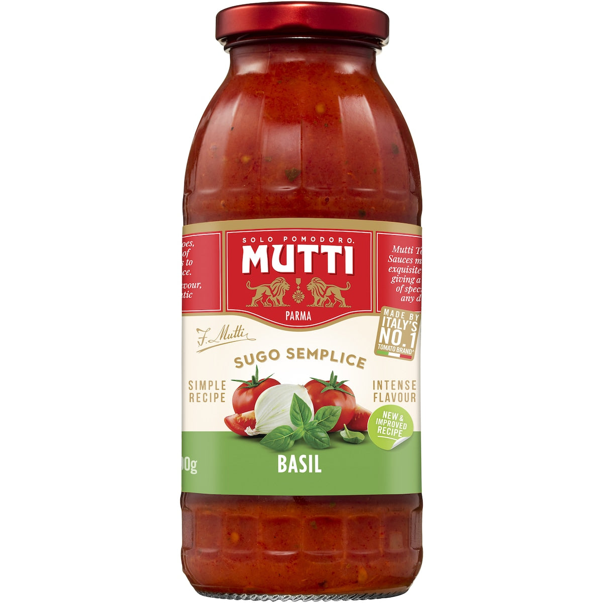 Mutti Sugo Semplice Pasta Sauce Basil 400g