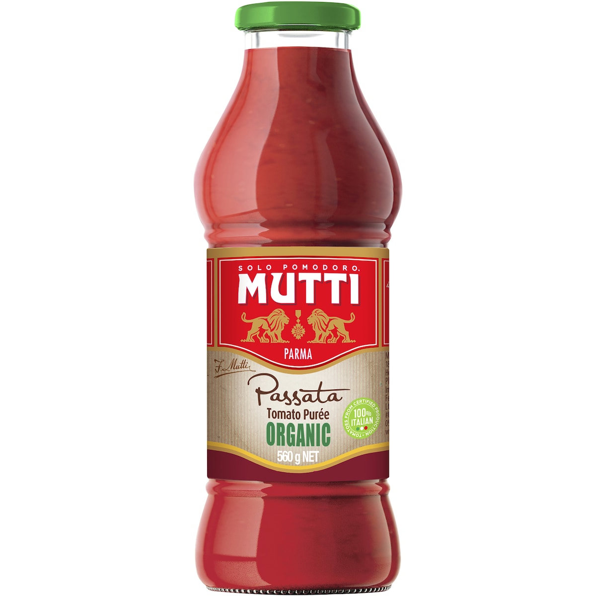 Mutti Organic Passata Tomato Puree 560g
