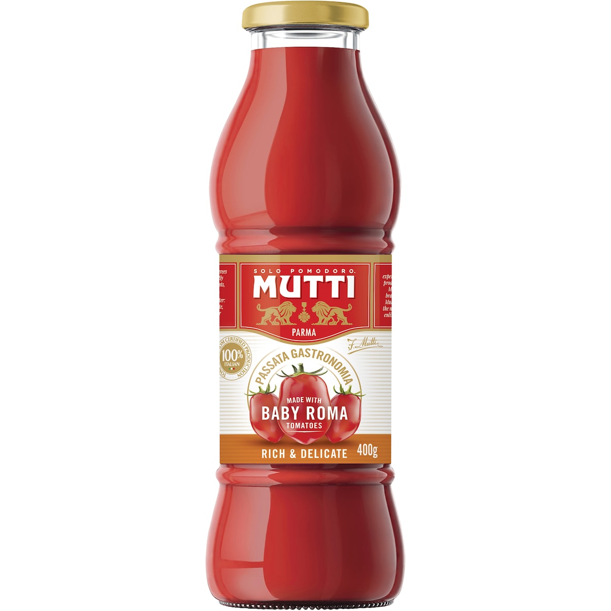 Mutti Baby Roma Passata Tomato Puree Gastronomia 400g