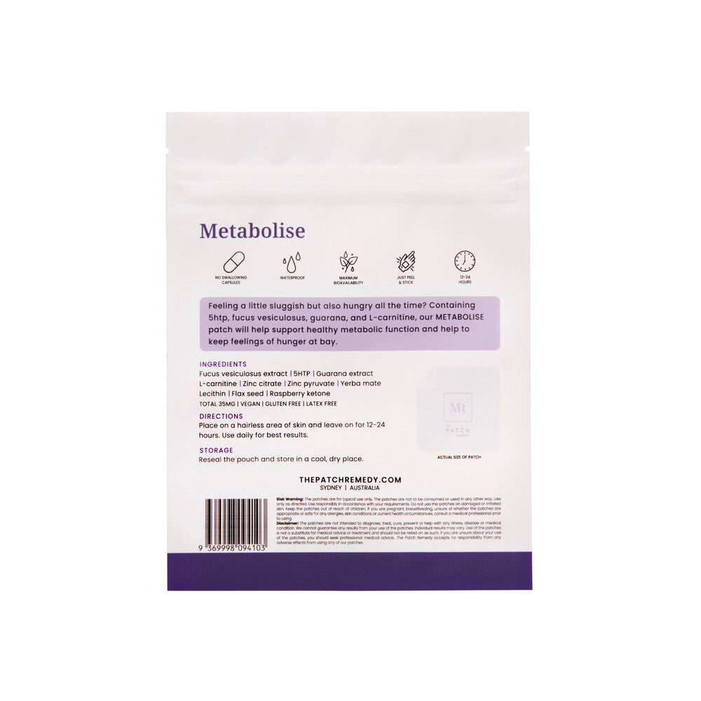 The Patch Remedy Metabolise Patches - 30 pack