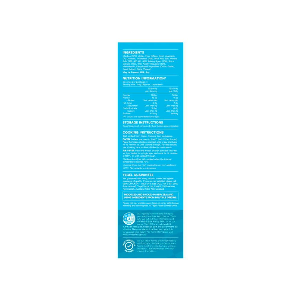 Tegel Free Range Gluten Free Chicken Schnitzel - 400GRAM
