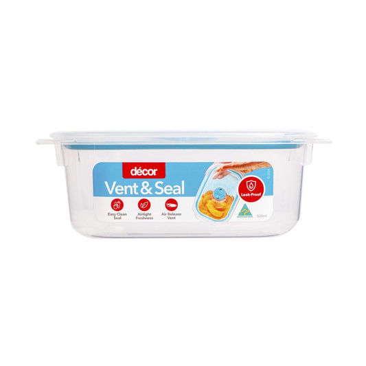 Decor Vent & Seal Plastic Container - 500mL