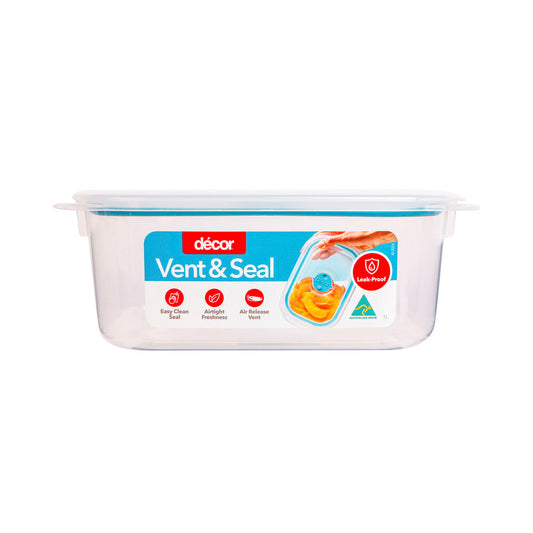 Decor Vent & Seal Plastic Container - 1L