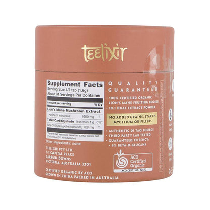 Teelixir Lion's Mane Mushroom - 50g