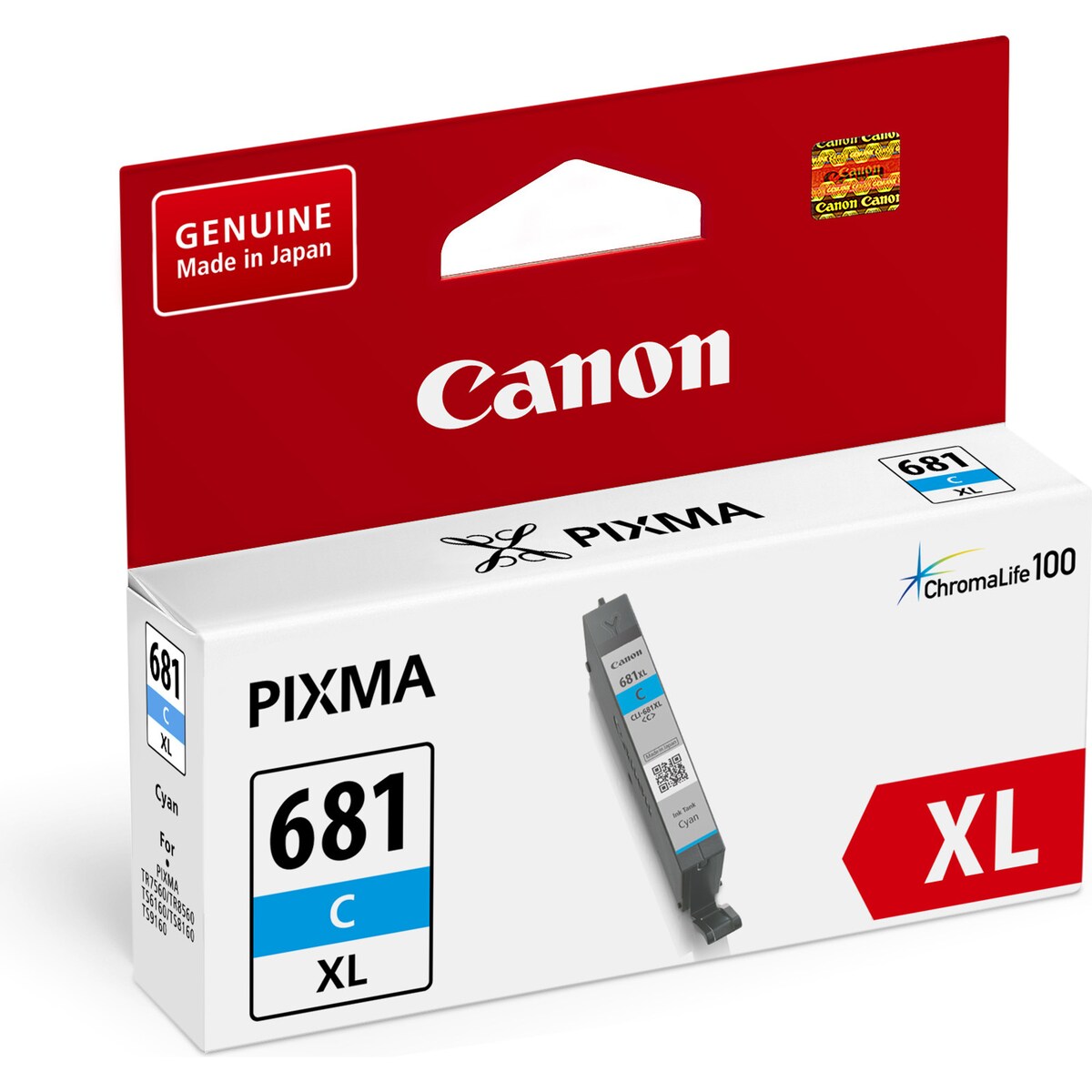 Canon Ink Cartridge Cli681xlc Cyan Xl Each