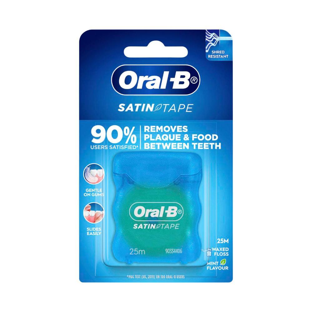 Oral B Satin Tape Dental Floss Mint - 25m