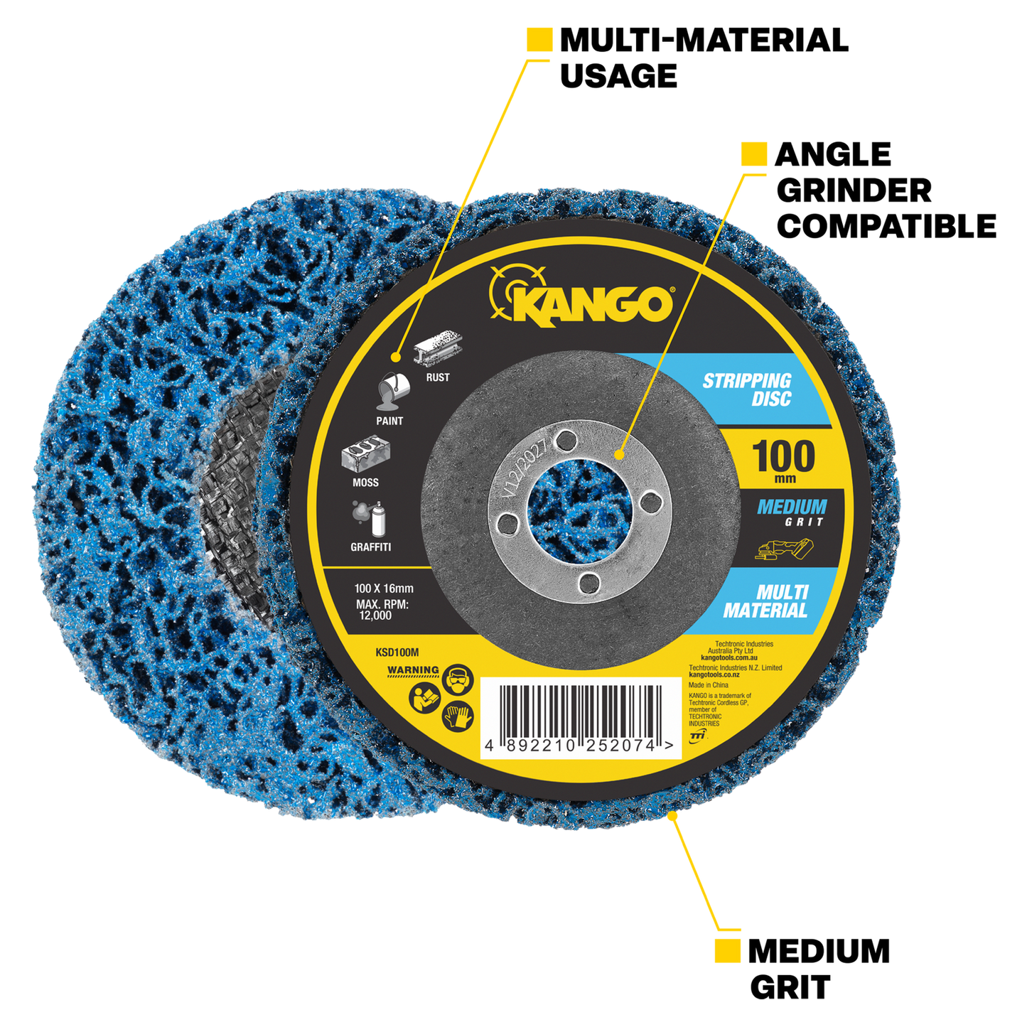 Kango Medium Grit Stripping Disc - 100mm