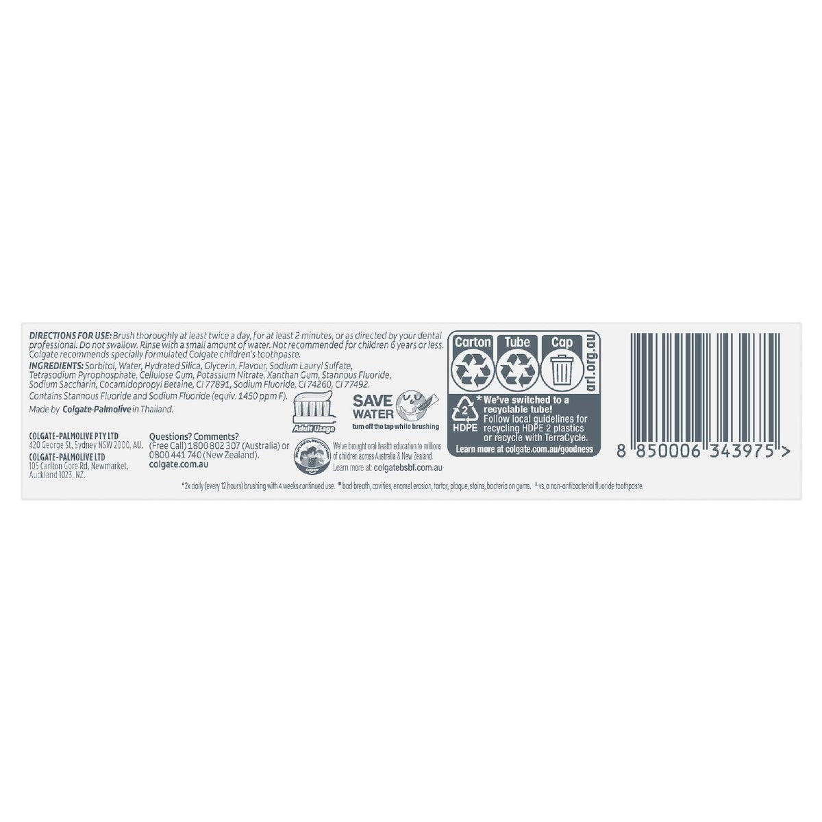 Colgate Total Active Prevention Mint Stripe Toothpaste 115g