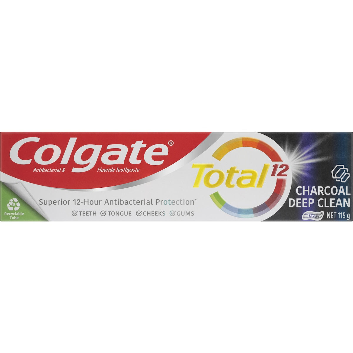 Colgate Total Active Prevention Deep Clean With Charcoal Toothpaste 115g