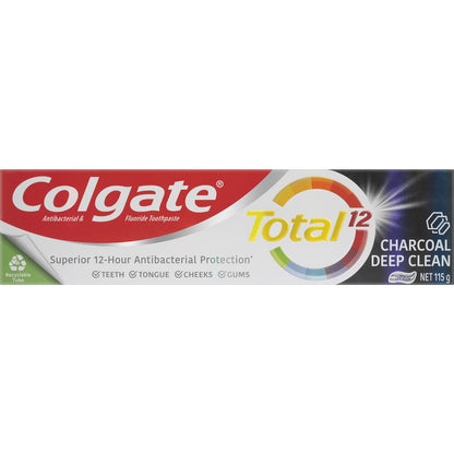 Colgate Total Active Prevention Deep Clean With Charcoal Toothpaste 115g