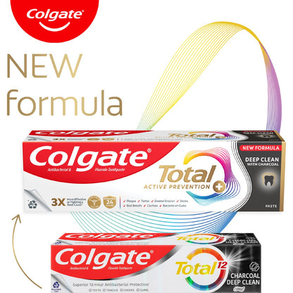 Colgate Antibacterial Toothpaste Total Charcoal Deep Clean 115g