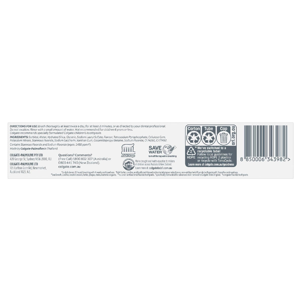 Colgate Total Active Prevention Active Fresh Toothpaste 200g