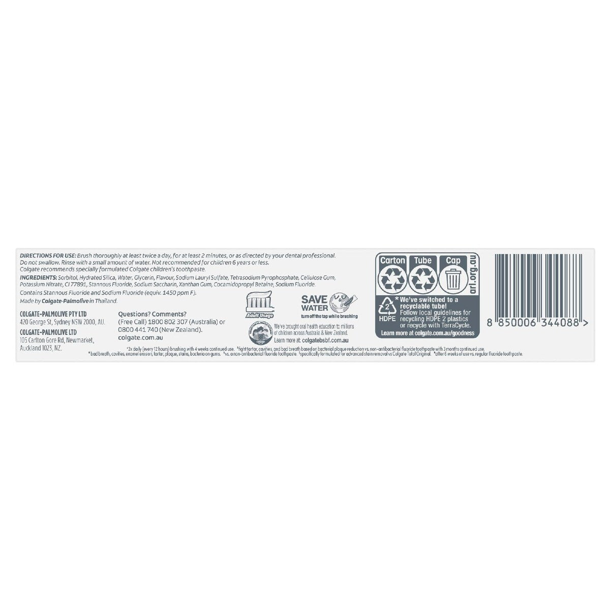 Colgate Antibacterial Toothpaste Total Advanced Whitening 200g