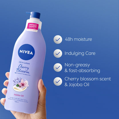 Nivea Cherry Blossom & Jojoba Oil Body Lotion 48hr Moisture 400ml