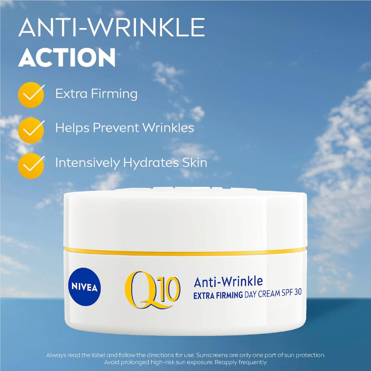 Nivea Q10 Anti Wrinkle Day Cream Moisturiser Spf 30 50ml