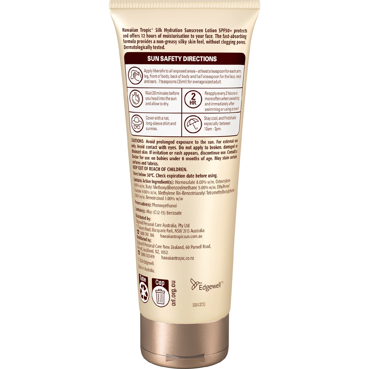 Hawaiian Tropic Silk Hydration Face Spf50+ 100ml