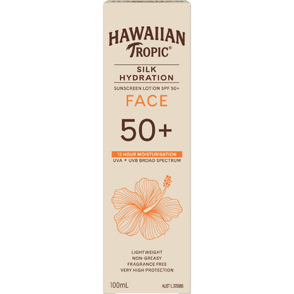 Hawaiian Tropic Spf 50+ Silk Hydration Face Sunscreen Lotion 100ml