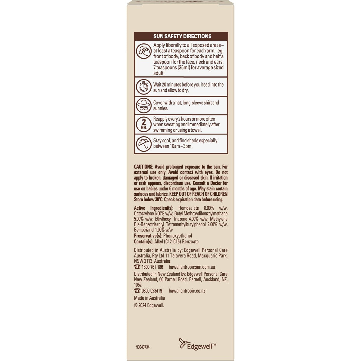 Hawaiian Tropic Silk Hydration Face Spf50+ 100ml