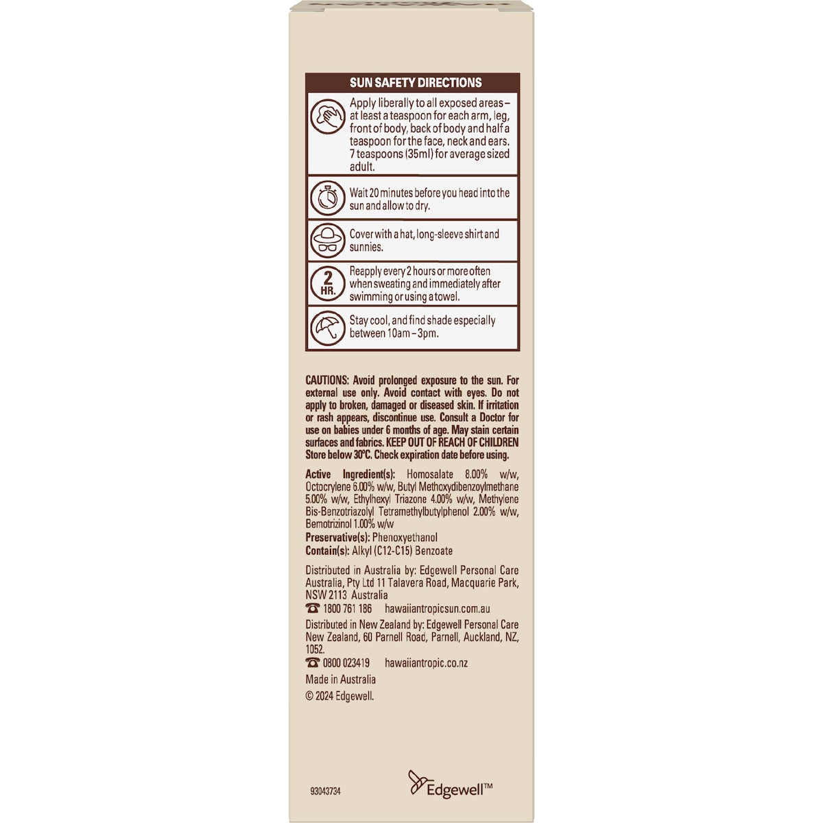 Hawaiian Tropic Spf 50+ Silk Hydration Face Sunscreen Lotion 100ml