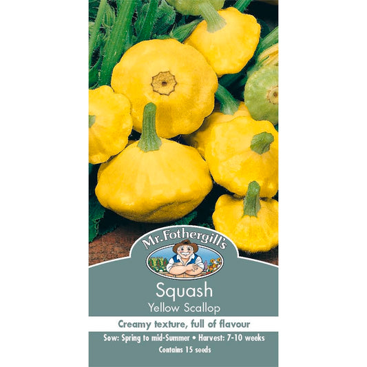Mr Fothergill's Yellow Scallop Squash Seeds