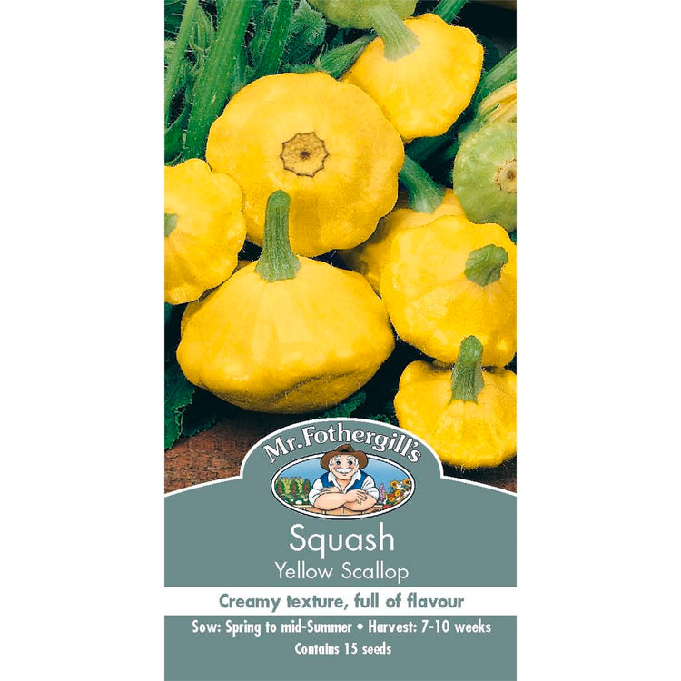 Mr Fothergill's Yellow Scallop Squash Seeds