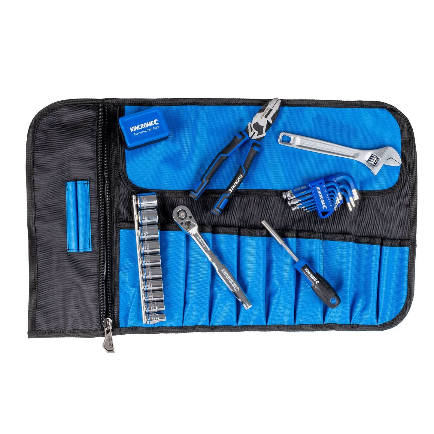 Kincrome Tool Roll Kit - 57 Piece - 110 x 380 x 100mm