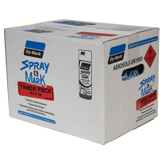 Dy-Mark Spray Mark Paint - 350g - White - 12 Pack