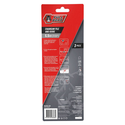 Full Boar Chainsaw File and Guide - 5.5mm