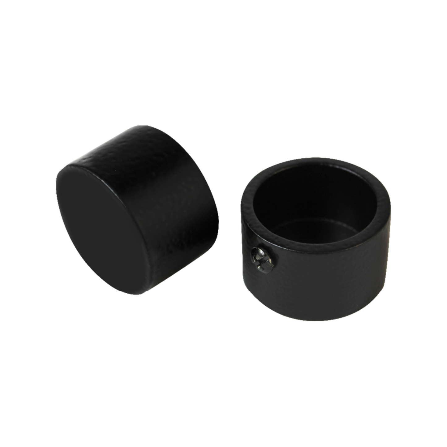 Pillar Black Curtain Rod Finial - 25mm - 2 Pack