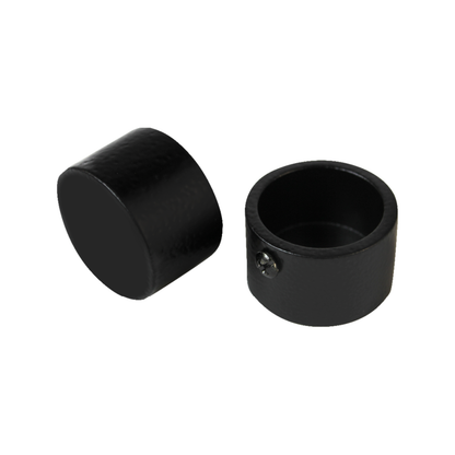 Pillar Black Curtain Rod Finial - 25mm - 2 Pack