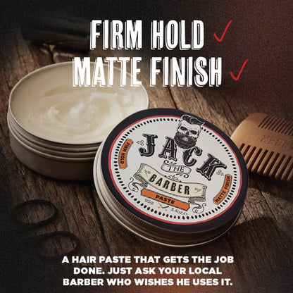 Jack The Barber Paste Mens Hair Styler Firm Hold Matte Finish 95g