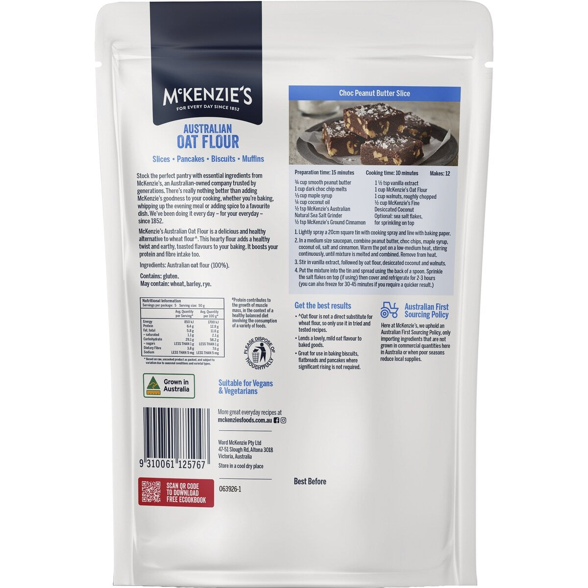 McKenzie's Oat Flour 250g