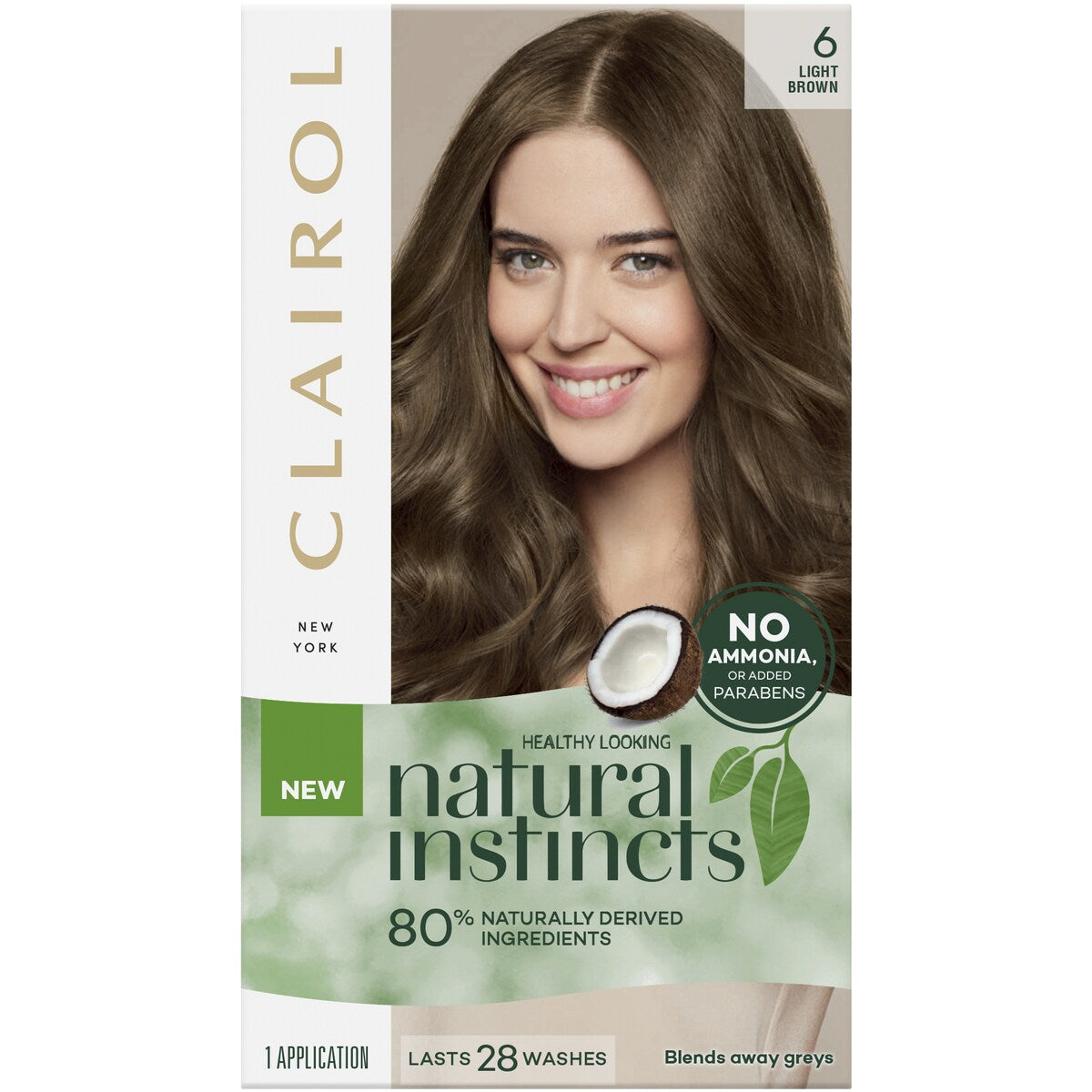 Clairol Natural Instincts Hair Colour 6 Light Brown Semi Permanent each