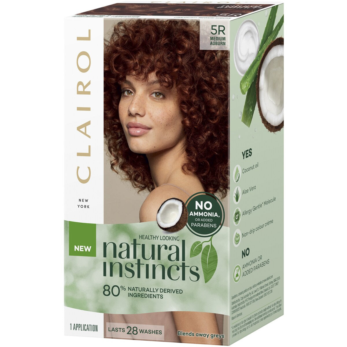 Clairol Natural Instincts Hair Colour 5R Auburn Semi Permanent each