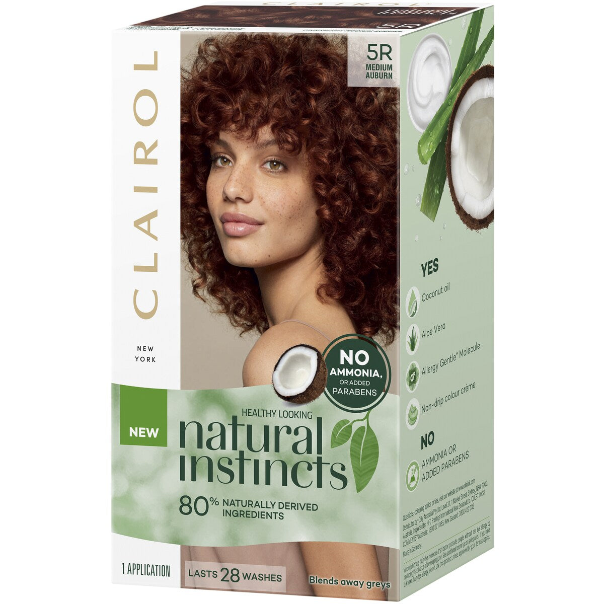 Clairol Natural Instincts Hair Colour 5R Auburn Semi Permanent each