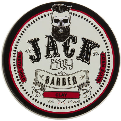 Jack The Barber Clay Mens Hair Styler Brutal Hold Matte Finish 95g