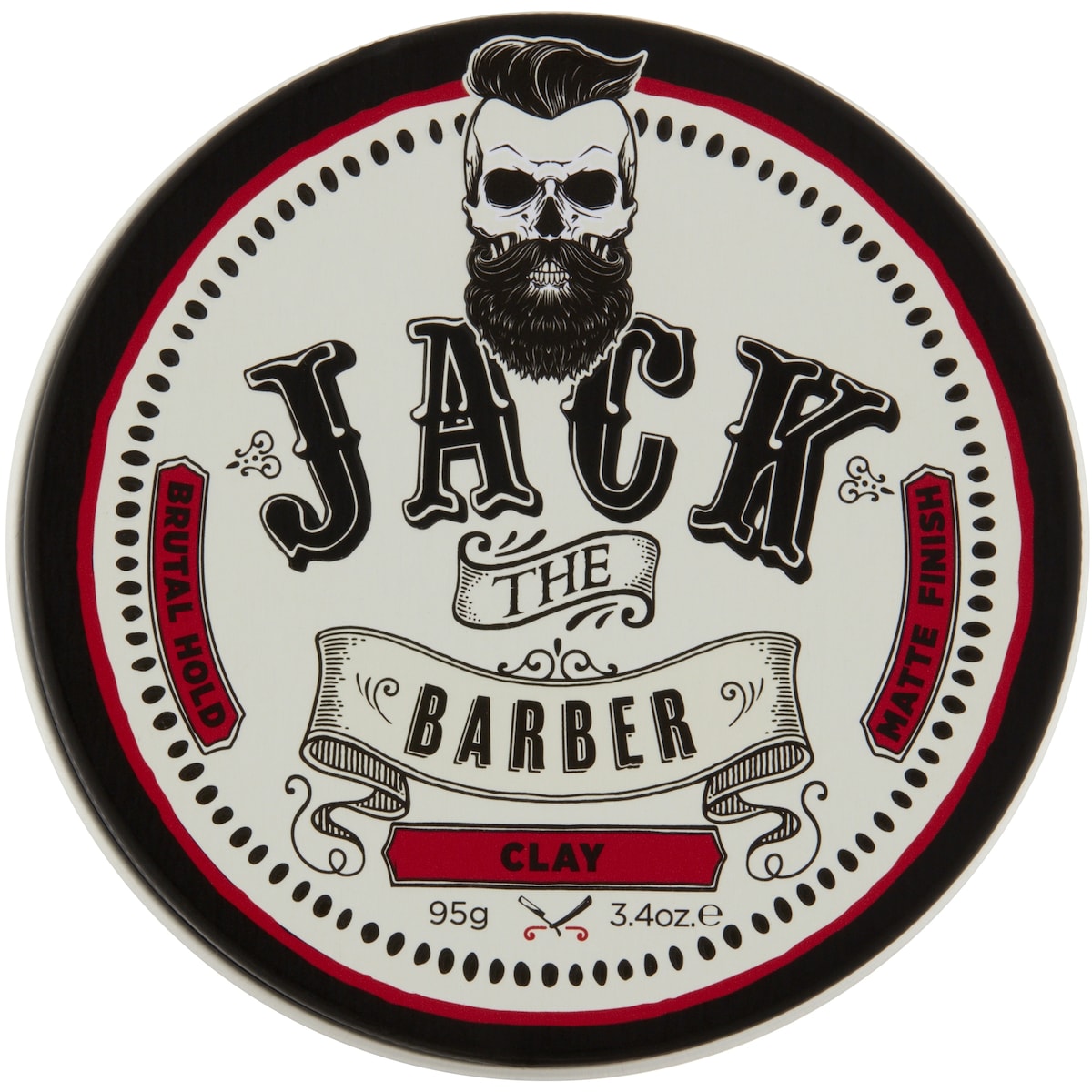 Jack The Barber Clay Mens Hair Styler Brutal Hold Matte Finish 95g