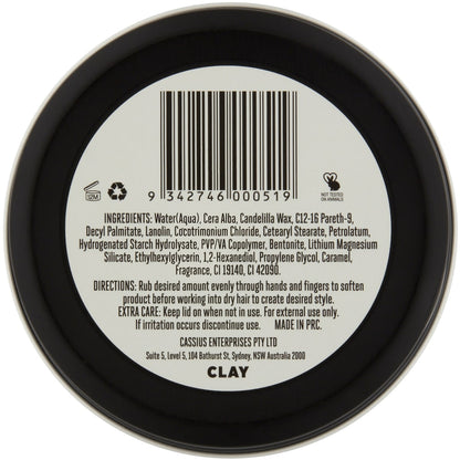 Jack The Barber Clay Mens Hair Styler Brutal Hold Matte Finish 95g