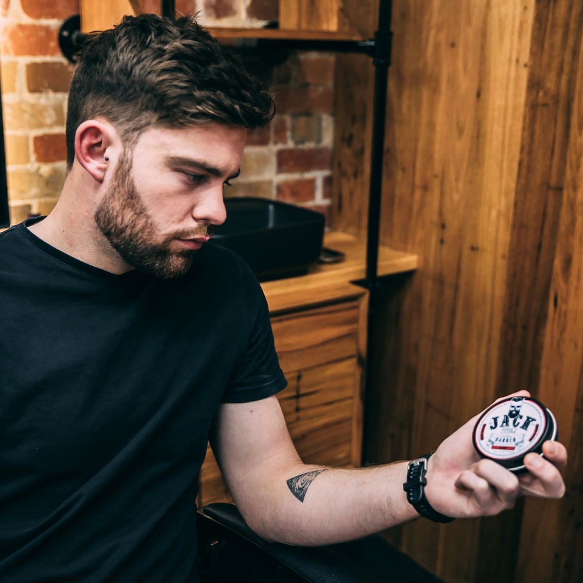 Jack The Barber Clay Mens Hair Styler Brutal Hold Matte Finish 95g