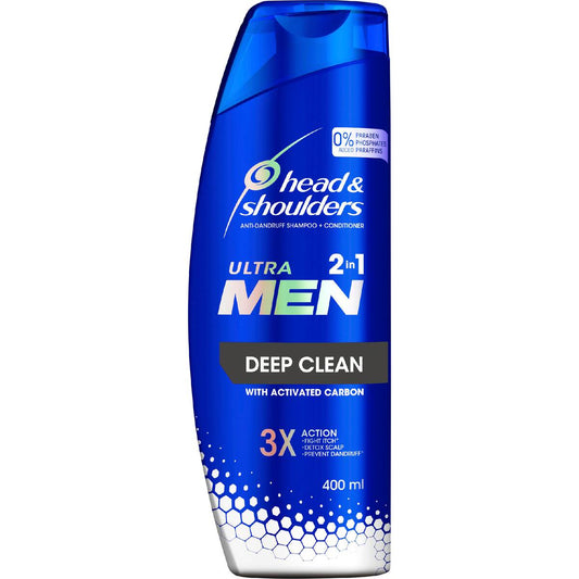 Head & Shoulders Ultra Men Deep Clean 2in1 Dandruff Shampoo & Conditioner 400ml